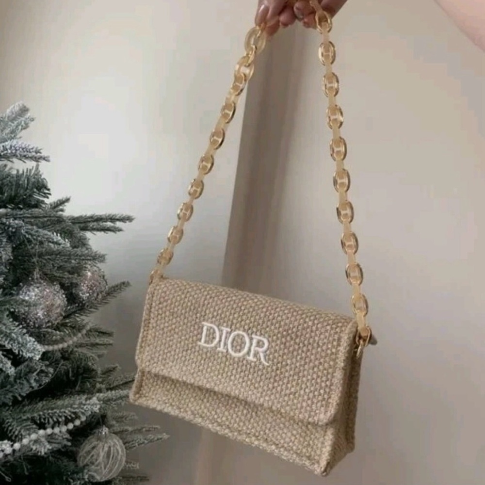 GWP Dior Beauty VIP/Novelty Raffia Shoulder Bag